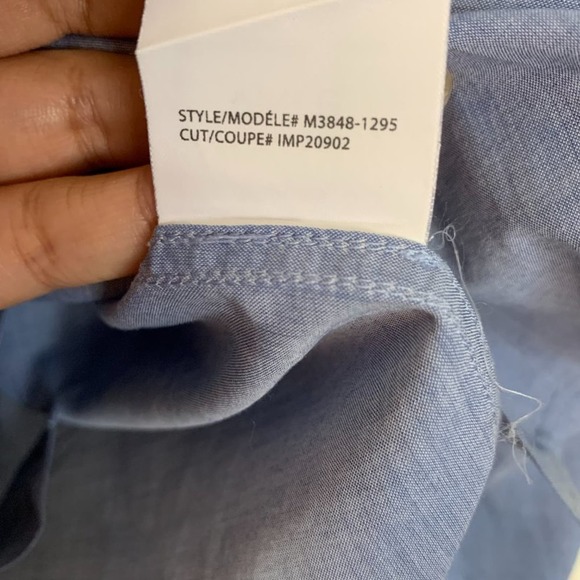 Vince Mens Button Down Shirt Light Blue - Picture 6 of 10